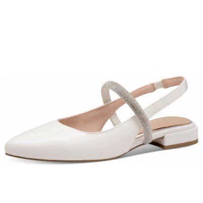 Marco Tozzi Sling Sandalette in ivory lack Marco Tozzi Sling Sandalette in ivory lack