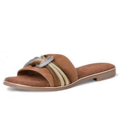 Marco Tozzi pantolette Pantolette in braun-kombiniert Marco Tozzi pantolette Pantolette in braun-kombiniert