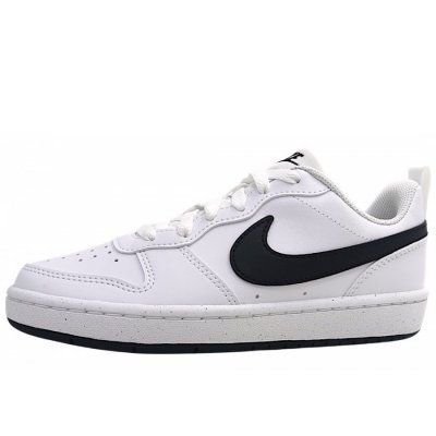 Nike Court Borough Low Recraft sportlicher Schnürer in 104 white/black Nike Court Borough Low Recraft sportlicher Schnürer in 104 white/black