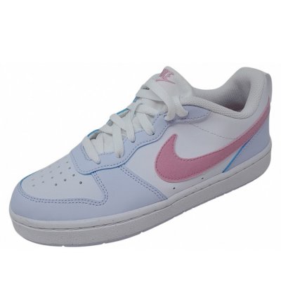 Nike Court Borough Low Sneaker in white pink rise Nike Court Borough Low Sneaker in white pink rise