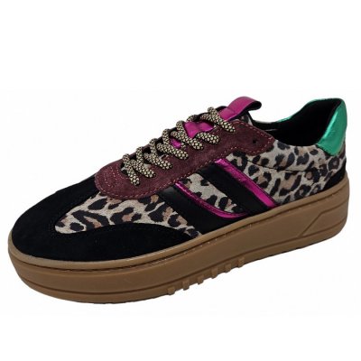 Poelman Sneaker in black brown multi Poelman Sneaker in black brown multi