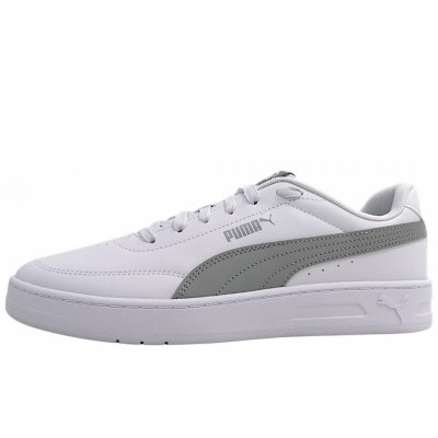 Puma Court Classic Clean sportlicher Schnürer in white/grey Puma Court Classic Clean sportlicher Schnürer in white/grey