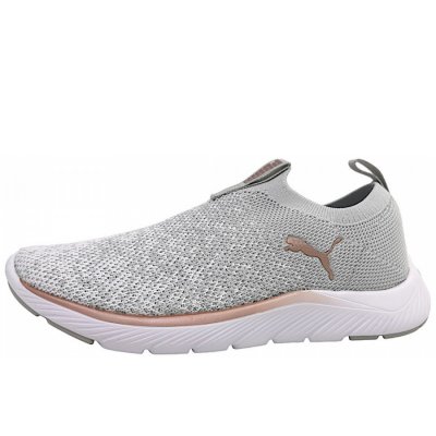 Puma Softride Remi Slip-on Slipper in 02 gray/ white/ rose gold Puma Softride Remi Slip-on Slipper in 02 gray/ white/ rose gold