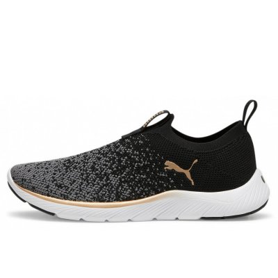 Puma Softride Remi Slip On Sneaker in black gold grey Puma Softride Remi Slip On Sneaker in black gold grey