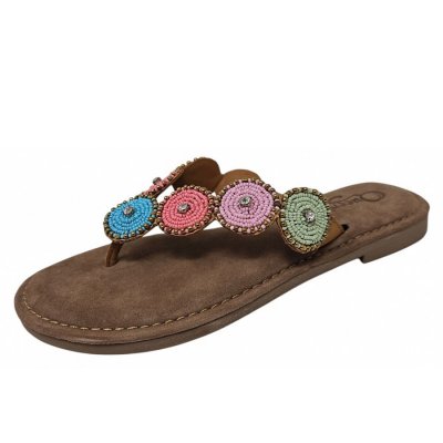 Queens Zehensteg in BROWN MULTI Queens Zehensteg in BROWN MULTI
