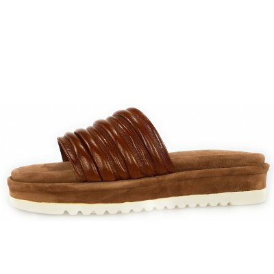 Queens Pantolette in dark Tan Queens Pantolette in dark Tan