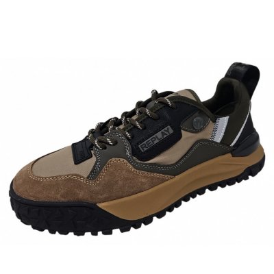 REPLAY Blix Mixer Sneaker in taupe mili green REPLAY Blix Mixer Sneaker in taupe mili green