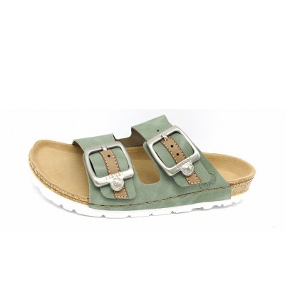Rieker fsk damen sandalen Pantolette in grün Rieker fsk damen sandalen Pantolette in grün
