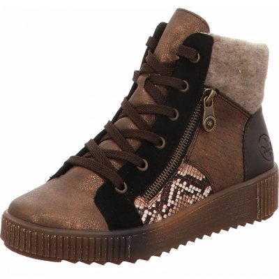 Rieker Stiefelette in braun kombi.
