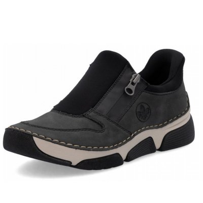 Rieker Slipper in anthrazit schwarz Rieker Slipper in anthrazit schwarz