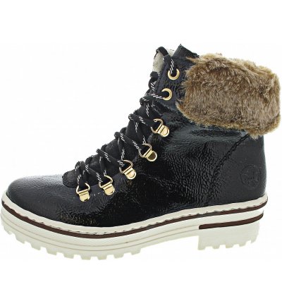 Rieker Schnürstiefel in black-schwarz-steppe