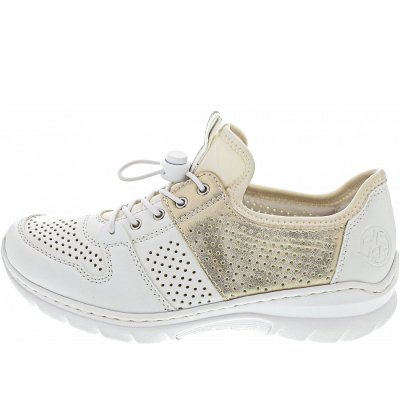 Rieker Slipper in weiss kombi Rieker Slipper in weiss kombi