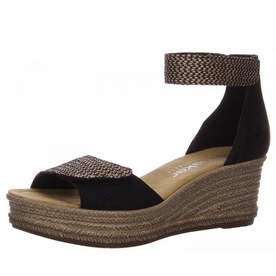 Rieker Sandalette in schwarz kombi. Rieker Sandalette in schwarz kombi.