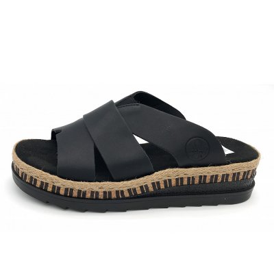 Rieker fsk damen sandalen Pantolette in schwarz