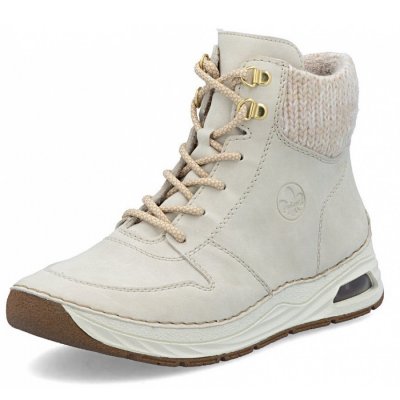 Rieker Schnürstiefel in creme offwht metalic Rieker Schnürstiefel in creme offwht metalic