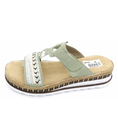 Rieker fsk damen sandalen Pantolette in grün Rieker fsk damen sandalen Pantolette in grün