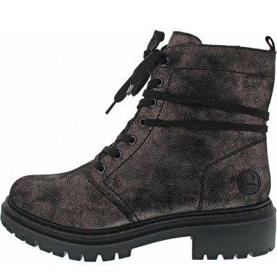 Rieker Schnürstiefelette in schwarz (grau metallic) Rieker Schnürstiefelette in schwarz (grau metallic)