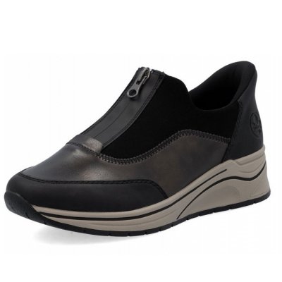 Rieker Weite H Slipper in schw/antic/schwarz Rieker Weite H Slipper in schw/antic/schwarz