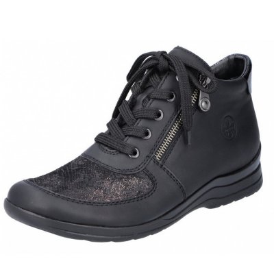 Rieker Schnürstiefelette in schwarz metalic black Rieker Schnürstiefelette in schwarz metalic black