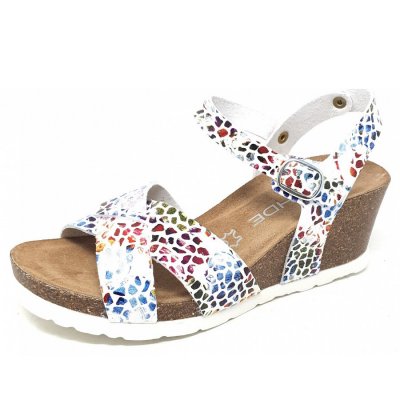 Rohde Keilsandalette in weiss bunt Rohde Keilsandalette in weiss bunt