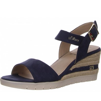 s.Oliver Keilsandalette in blau