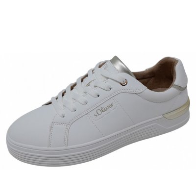 s.Oliver sportlicher Schnürer in weiss silber s.Oliver sportlicher Schnürer in weiss silber