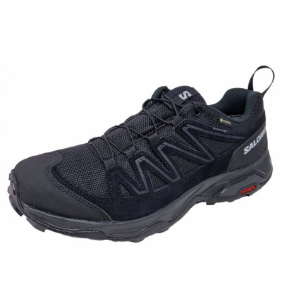 Salomon X Ward Leather GTX Wanderschuh in black