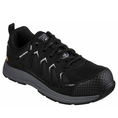 Skechers Works mit Stahlkappe sportlicher Schnürer in black