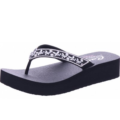 Skechers vinysa butterfly kiss Pantolette in schwarz