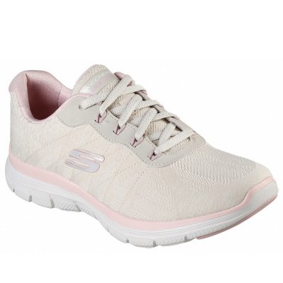 Skechers sportlicher Schnürer in natur pink Skechers sportlicher Schnürer in natur pink