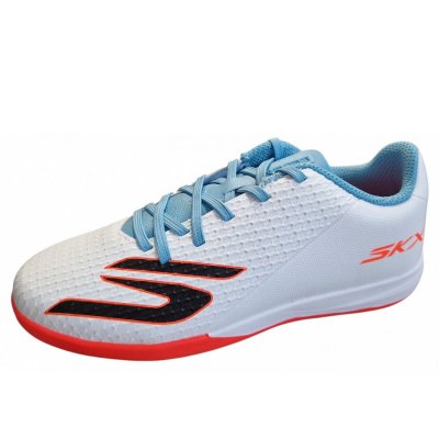 Skechers SKX-2Jr.Youth IC Fußballschuh Halle in white turq pink Skechers SKX-2Jr.Youth IC Fußballschuh Halle in white turq pink