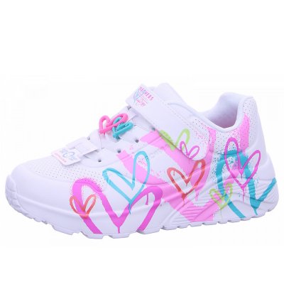 Skechers Uno Lite Sneaker in WMLT white