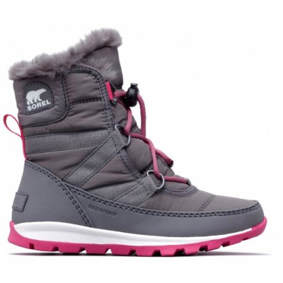 Sorel Youth Whitney Short Lace Winterstiefel in grau/pink Sorel Youth Whitney Short Lace Winterstiefel in grau/pink