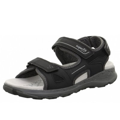 Superfit Criss cross Sandale in schwarz hellgrau