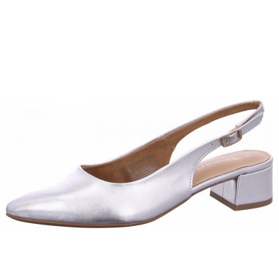 Tamaris Sling Sandalette in 993 silver metallic Tamaris Sling Sandalette in 993 silver metallic