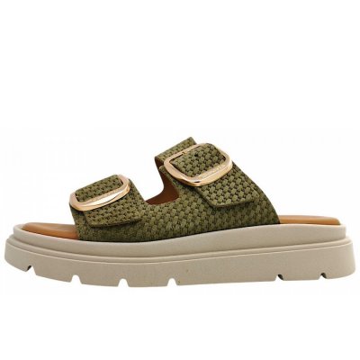 Tamaris Pantolette in Olive Struct. 712 Tamaris Pantolette in Olive Struct. 712