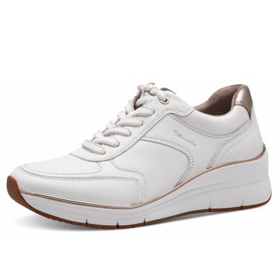 Tamaris sportlicher Schnürer in white gold