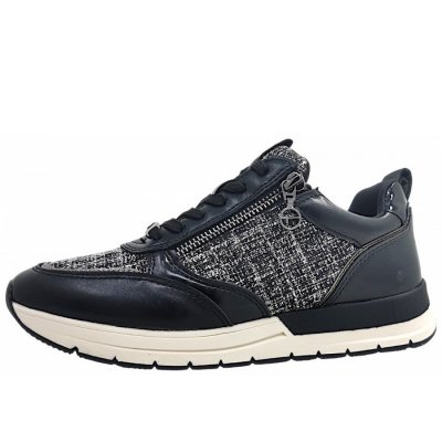 Tamaris sportlicher Schnürer in black struct 0A6 Tamaris sportlicher Schnürer in black struct 0A6