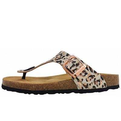 Tamaris Pantolette in beige/leo 490 Tamaris Pantolette in beige/leo 490