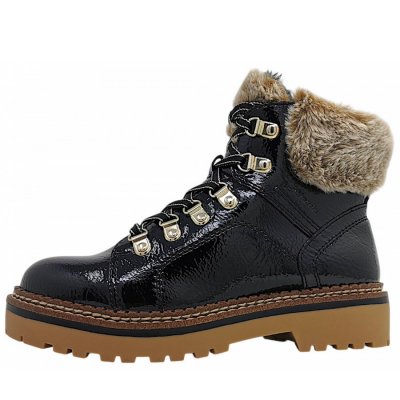 Tamaris Schnürstiefel in black patent 018 Tamaris Schnürstiefel in black patent 018