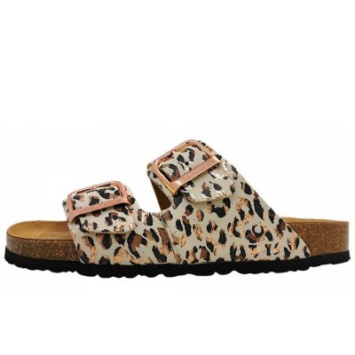 Tamaris Pantolette in Beige/Leo 490 Tamaris Pantolette in Beige/Leo 490