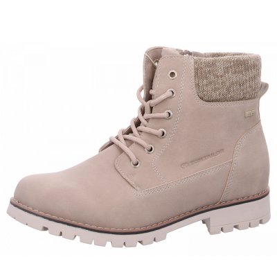 Tom Tailor Schnürstiefel in cream