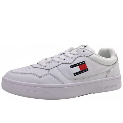 Tommy Hilfiger Cupsole Schnürer in YBR White Tommy Hilfiger Cupsole Schnürer in YBR White