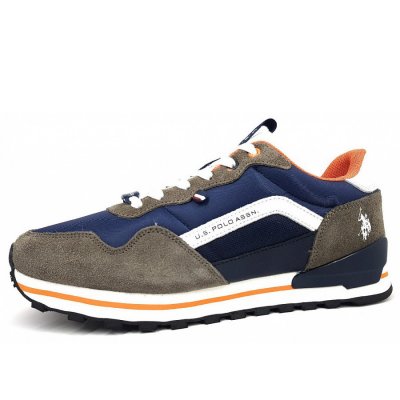 US Polo Sneaker in BLU-TAU01 blue/taupe US Polo Sneaker in BLU-TAU01 blue/taupe