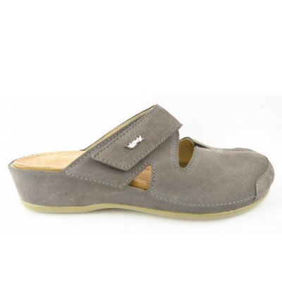 Vital Vitalette Velour Clogs in grau Vital Vitalette Velour Clogs in grau
