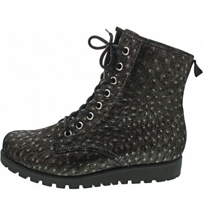 Waldläufer Hegli Schnürstiefelette in carbon