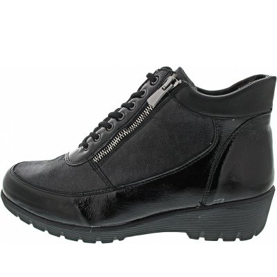 Waldläufer Kamela Schnürstiefel in schwarz
