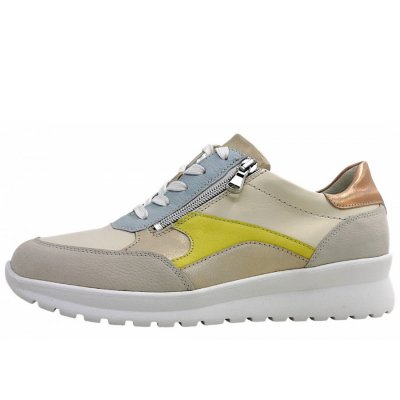 Waldläufer K-Sunny sportlicher Schnürer in perl lightgold lime Waldläufer K-Sunny sportlicher Schnürer in perl lightgold lime