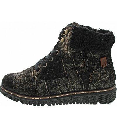 Waldläufer K-Gesa Schnürstiefel in nuba schwarz tabak