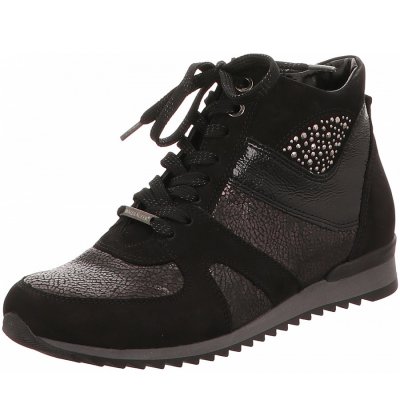 Waldläufer hurly Stiefel in schwarz kombi. Waldläufer hurly Stiefel in schwarz kombi.